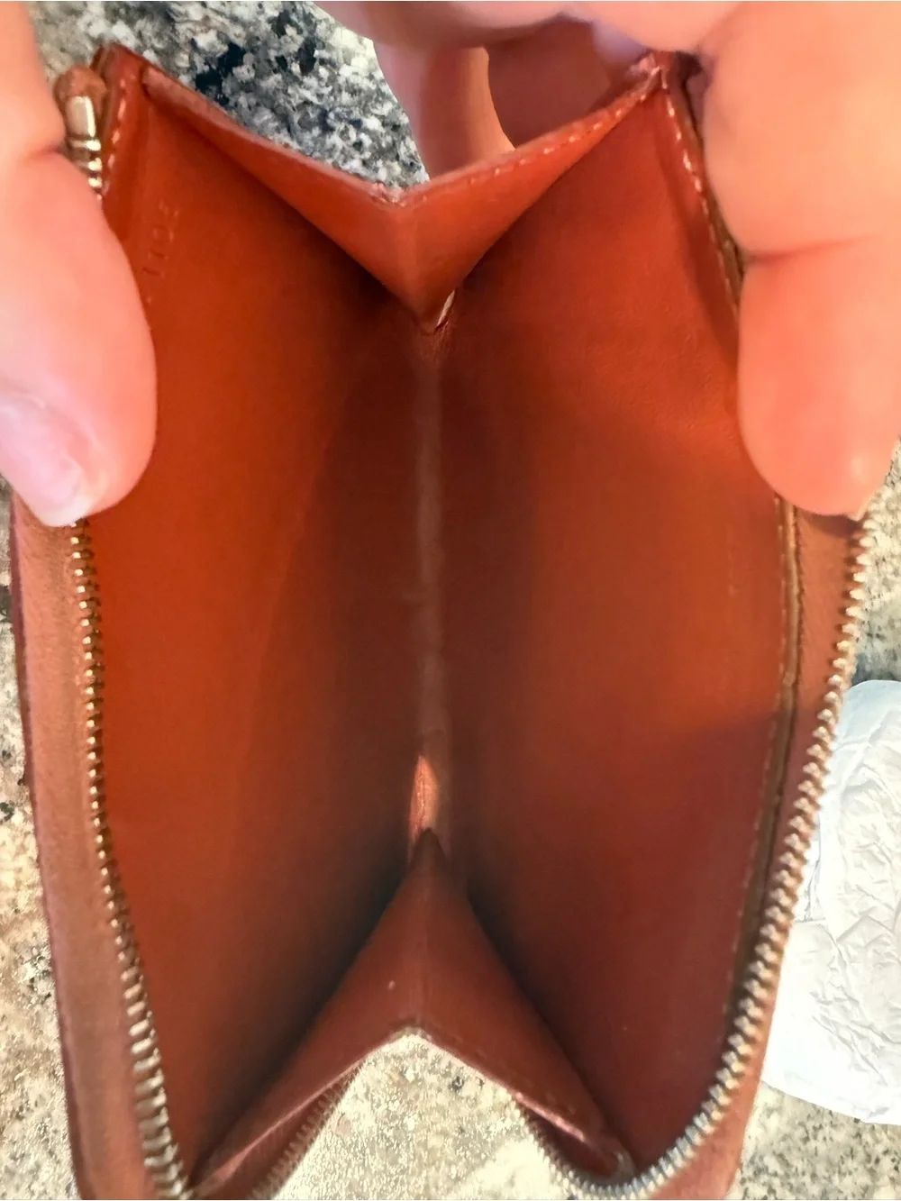 Celine Leather Zip Pouch